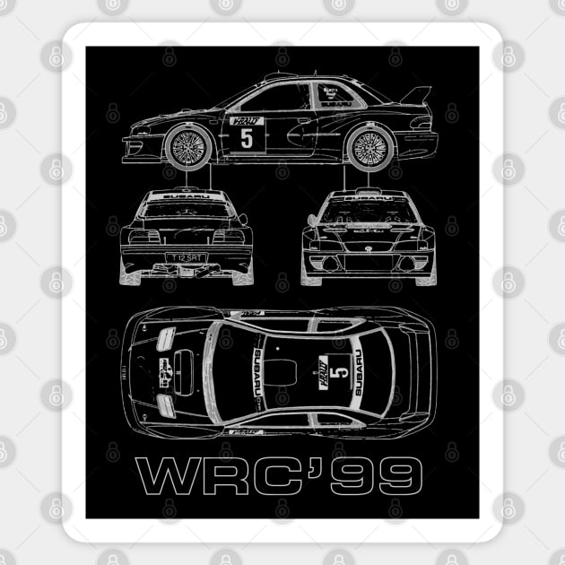 99 WRC GC8 Richard Burns BLUE PRINT 22b Sticker by cowtown_cowboy